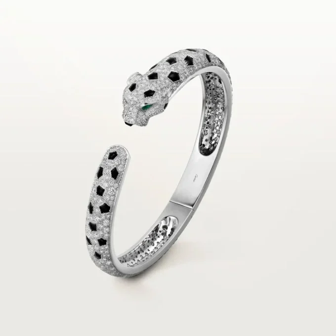 Pulseira Panthere De Cartier, modelo médio, pavé