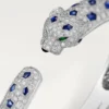 Pulseira Panthere De Cartier, modelo médio, pavé