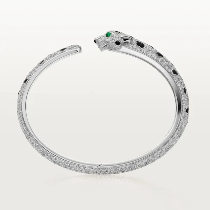 Pulseira Panthere De Cartier, modelo médio, pavé