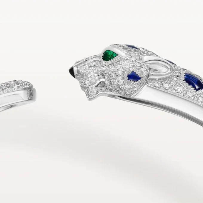 Pulseira Panthere De Cartier, modelo médio, pavé