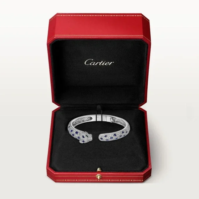Pulseira Panthere De Cartier, modelo médio, pavé