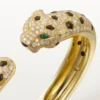 Pulseira Panthere De Cartier, modelo médio, semi-pavé