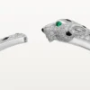 Pulseira Panthere De Cartier, modelo médio, semi-pavé