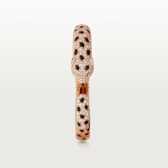 Pulseira Panthere De Cartier, modelo médio, semi-pavé