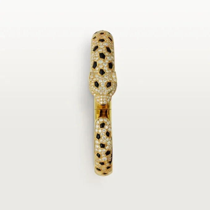 Pulseira Panthere De Cartier, modelo médio, semi-pavé