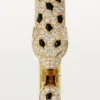 Pulseira Panthere De Cartier, modelo médio, semi-pavé