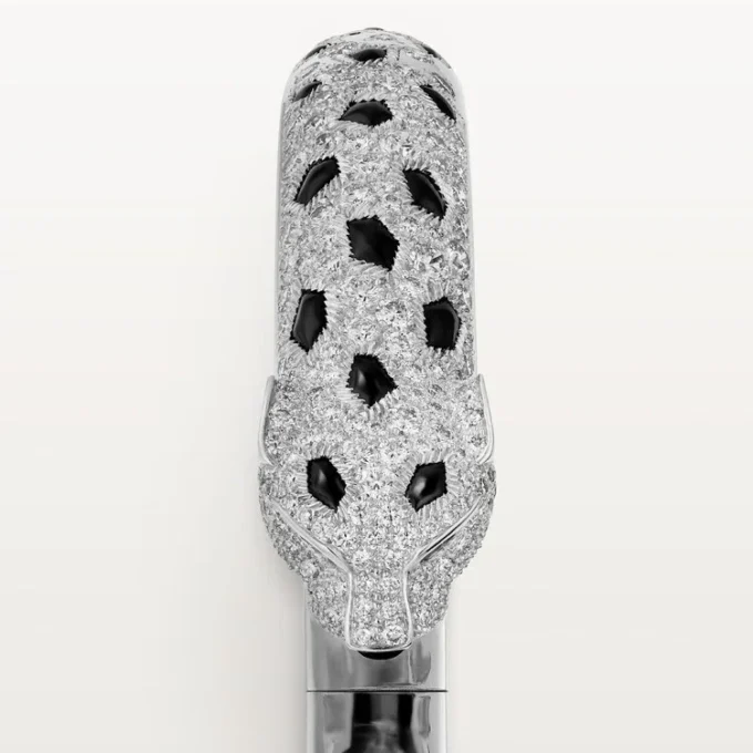 Pulseira Panthere De Cartier, modelo médio, semi-pavé