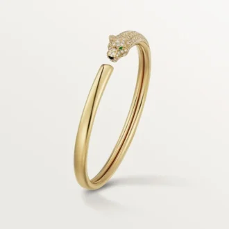 Pulseira Panthere De Cartier, modelo pequeno, semi-pavé