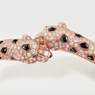 Pulseira Panthere De Cartier, modelo pequeno, semi-pavé