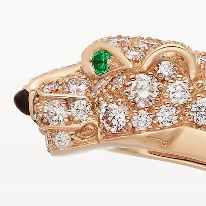 Pulseira Panthere De Cartier, modelo pequeno, semi-pavé