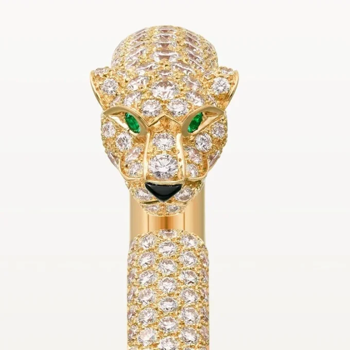 Pulseira Panthere De Cartier, modelo pequeno, semi-pavé