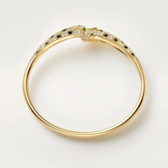Pulseira Panthere De Cartier, modelo pequeno, semi-pavé