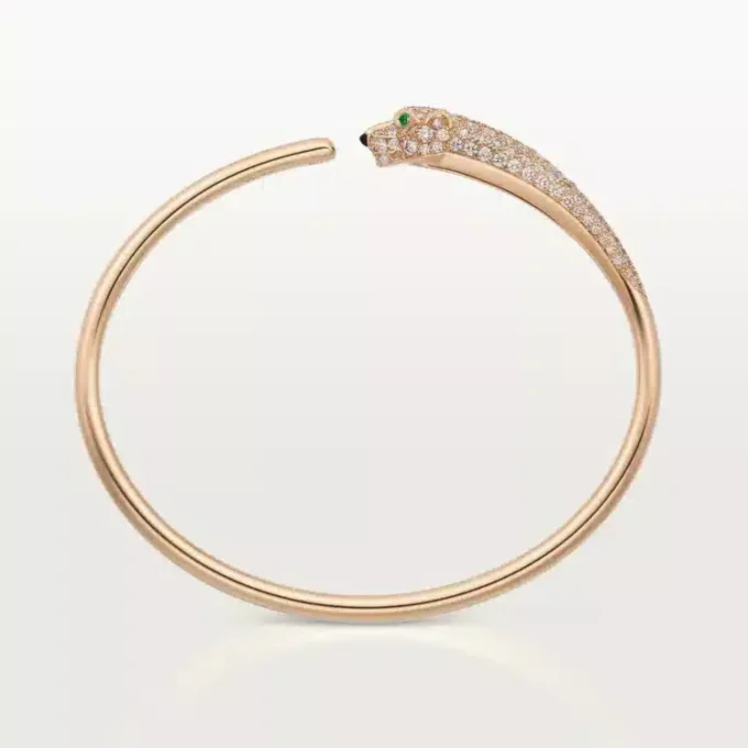 Pulseira Panthere De Cartier, modelo pequeno, semi-pavé