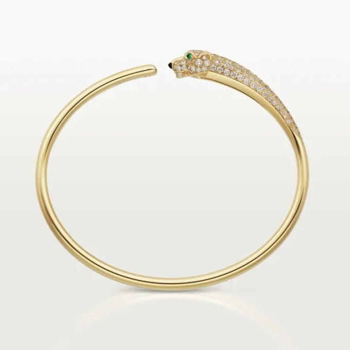 Pulseira Panthere De Cartier, modelo pequeno, semi-pavé