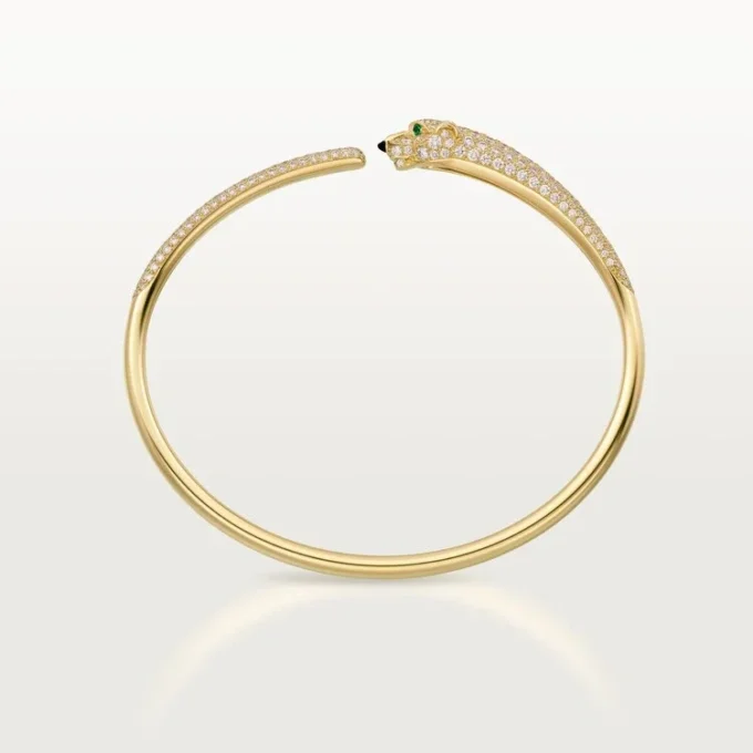 Pulseira Panthere De Cartier, modelo pequeno, semi-pavé