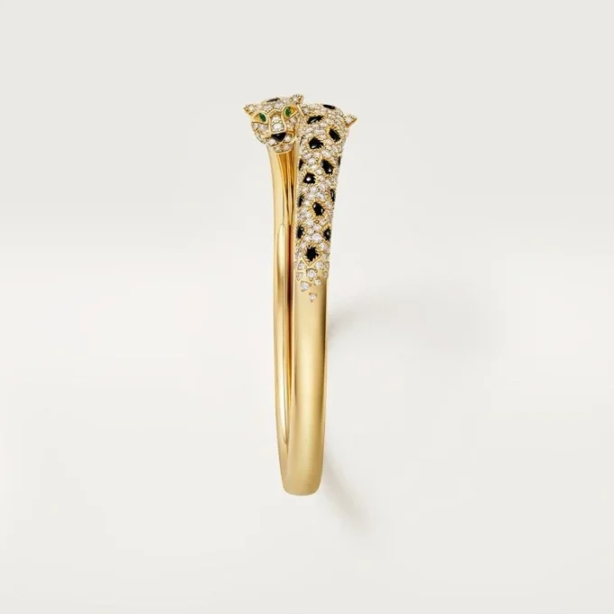 Pulseira Panthere De Cartier, modelo pequeno, semi-pavé