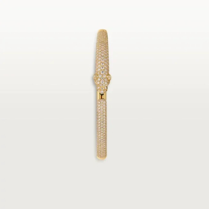 Pulseira Panthere De Cartier, modelo pequeno, semi-pavé