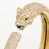 Pulseira Panthere De Cartier, modelo pequeno, semi-pavé