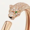 Pulseira Panthere De Cartier, modelo pequeno, semi-pavé