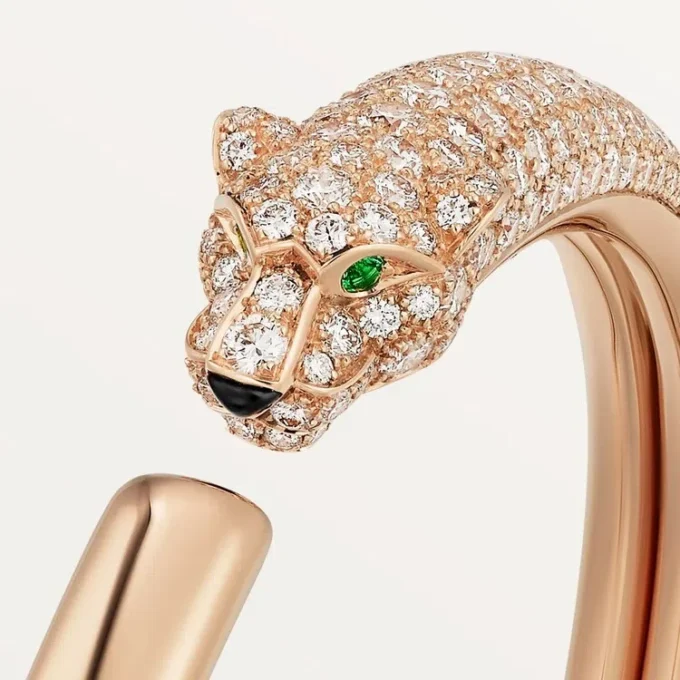 Pulseira Panthere De Cartier, modelo pequeno, semi-pavé