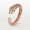 Pulseira Panthere De Cartier, obsidiana, pavé