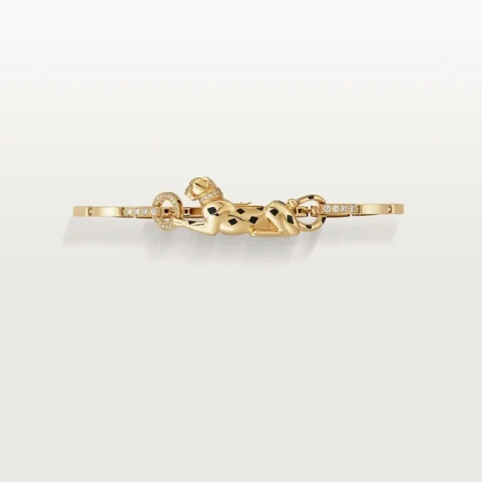 Pulseira Panthere De Cartier – Ouro Amarelo, Laca, Diamante, Granada Tsavorita, Ônix – Cartier